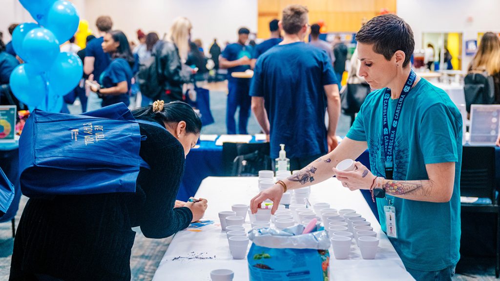 UNCG's Be Well Stay Well tables.