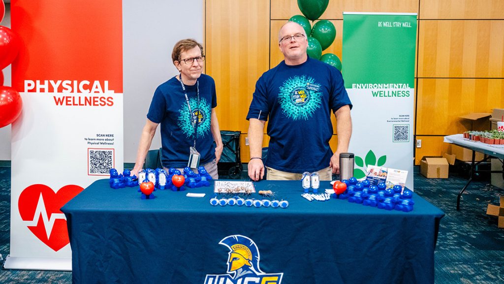 UNCG's Be Well Stay Well tables.