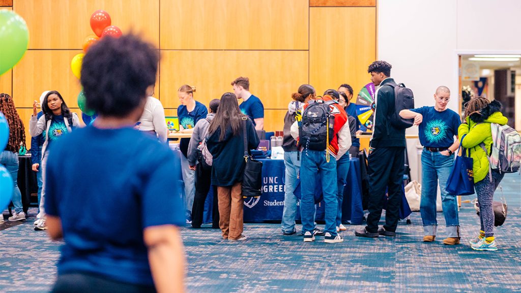 UNCG's Be Well Stay Well tables.