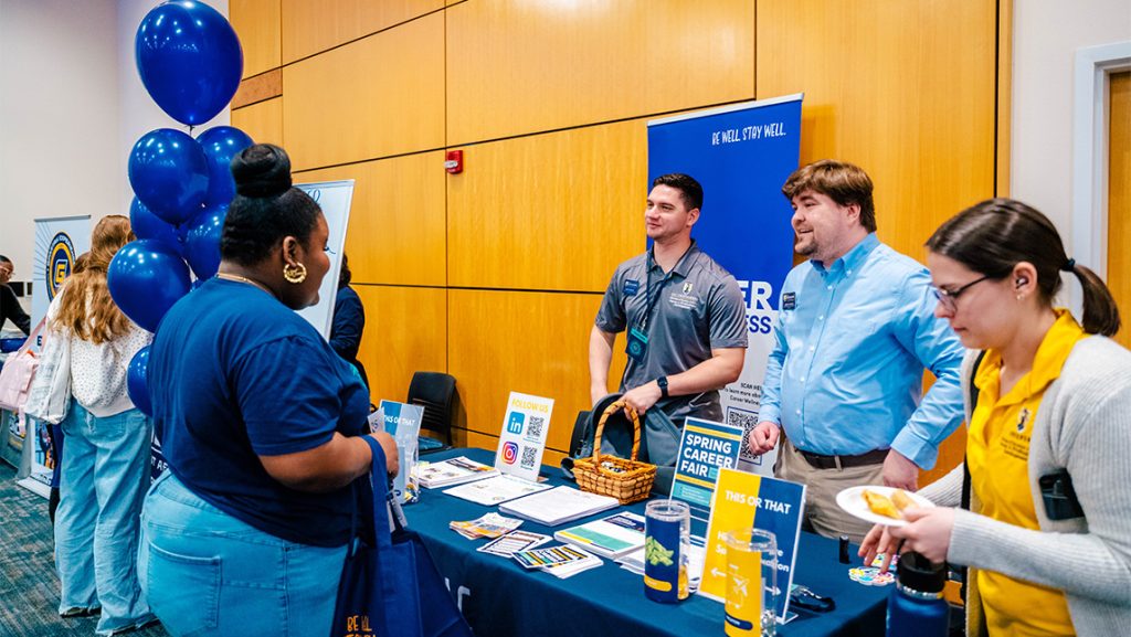 UNCG's Be Well Stay Well tables.