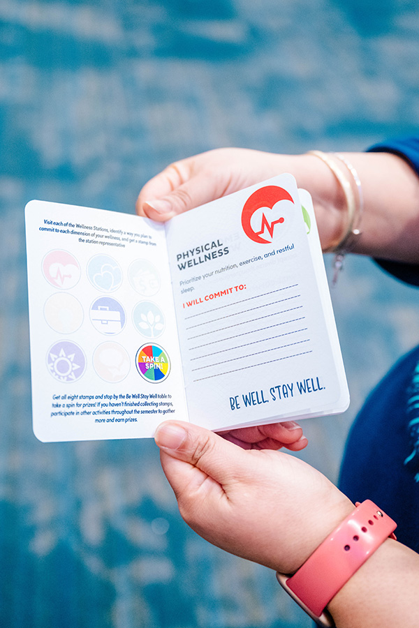 UNCG's Be Well Stay Well tables.