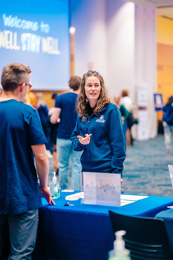 UNCG's Be Well Stay Well tables.