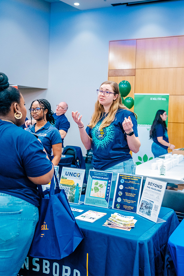 UNCG's Be Well Stay Well tables.