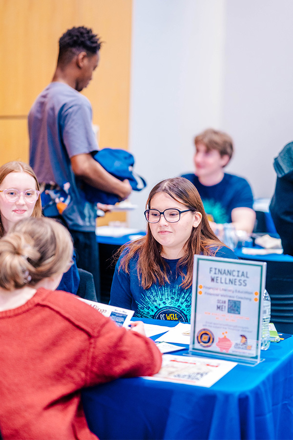 UNCG's Be Well Stay Well tables.
