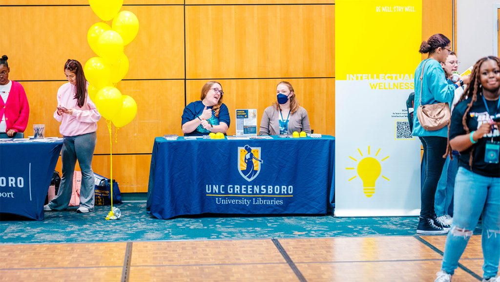 UNCG's Be Well Stay Well tables.