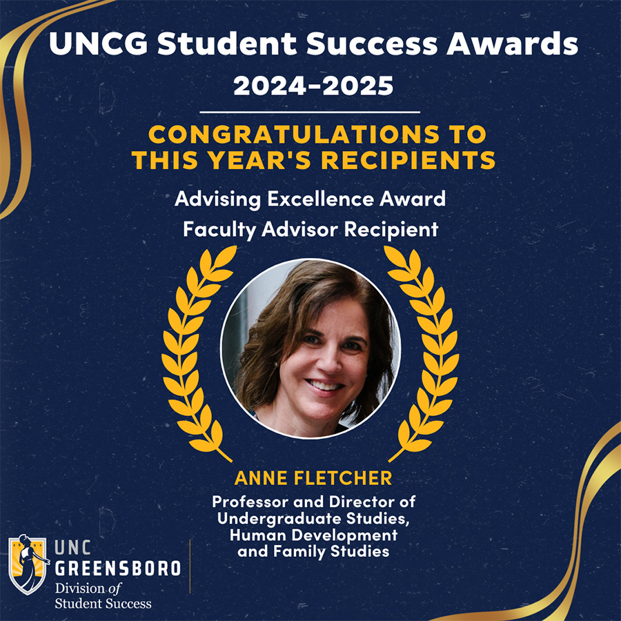 Award graphic for UNCG's Anne Fletcher.