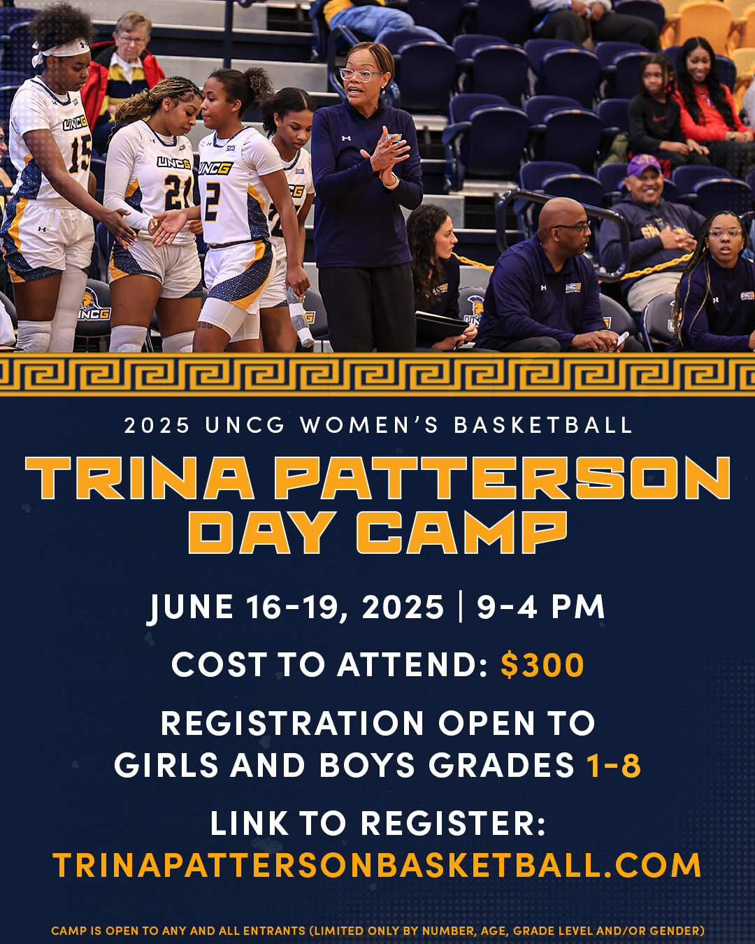 Flyer for Trina Patterson Day Camp with information