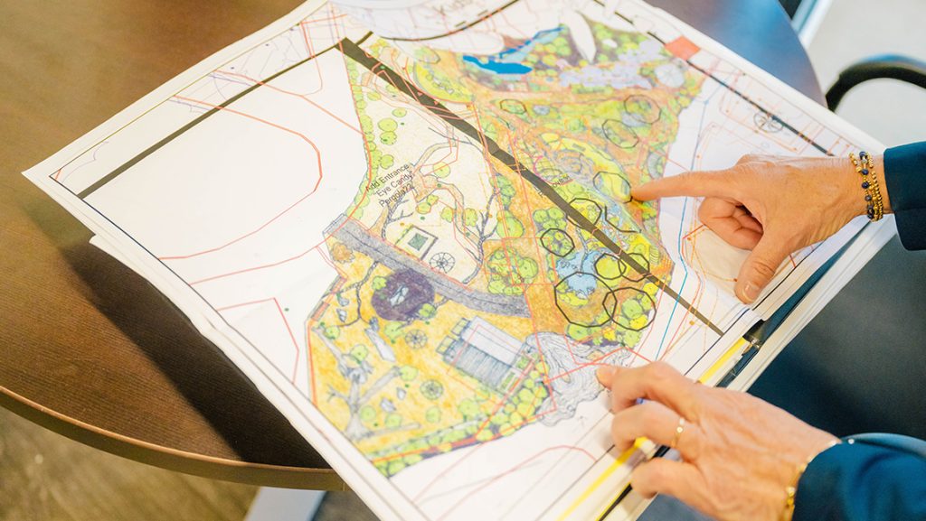 A map of North Carolina Zoo Kidzone.