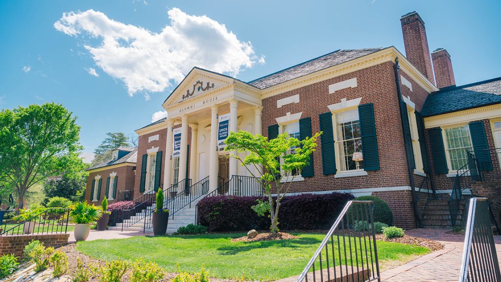 UNCG Alumni House on a sunny day.