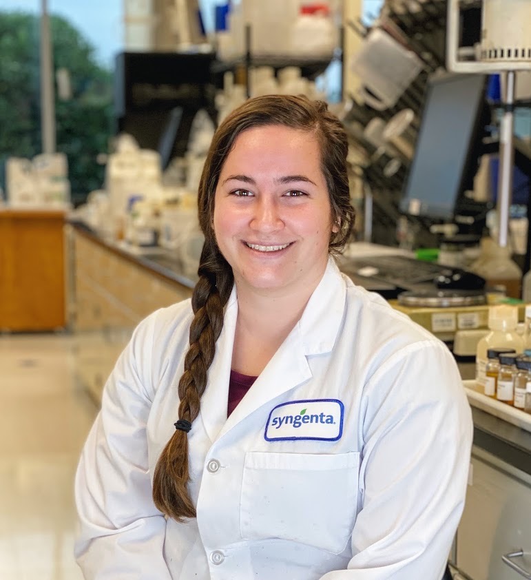 Beth Willard in lab coat.