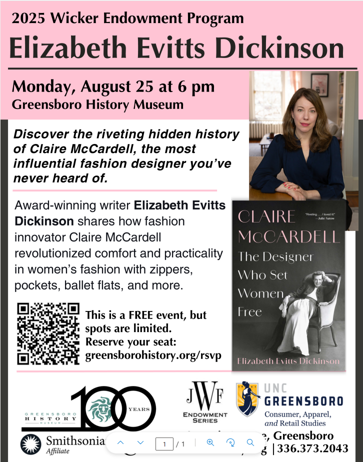 flyer for event 2025 wicker endowment program