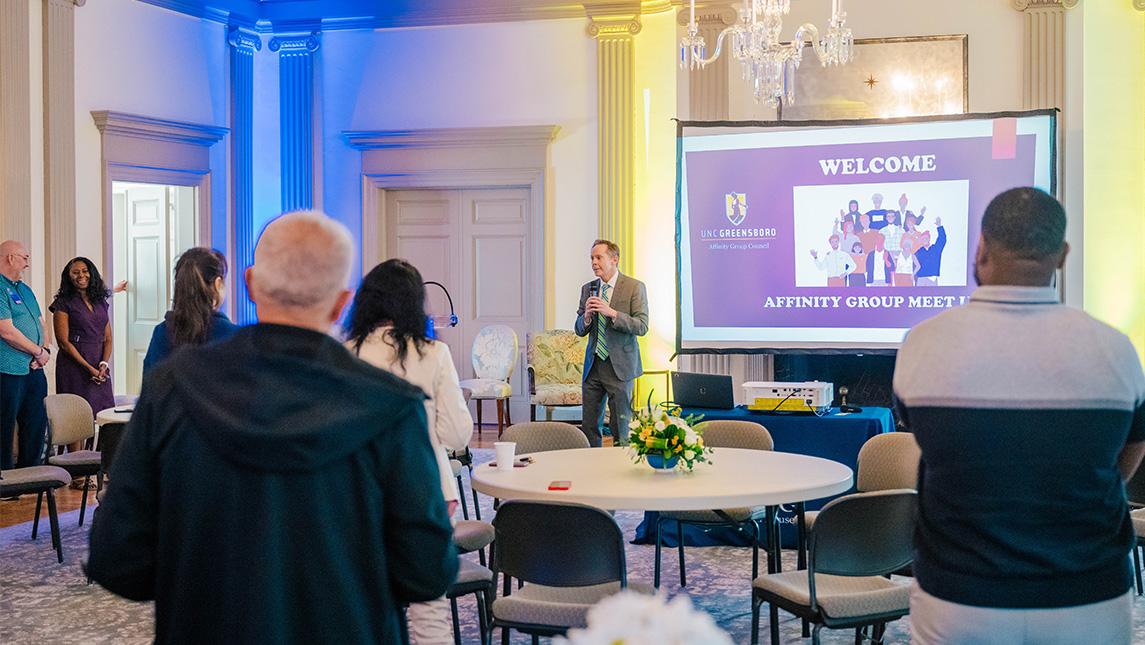 Dr. Randy Penfield gives a presentation to UNCG faculty