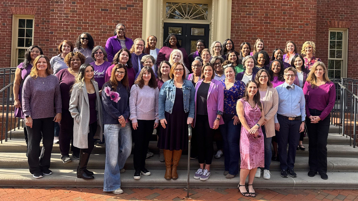 Graduation ceremony for UNC employees taking BRIDGES leadership program.