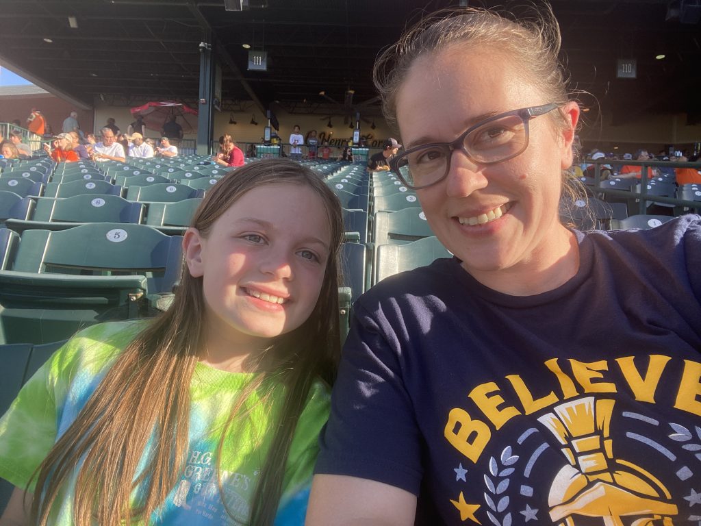 Jennifer Boggs, Special Events, took her daughter and family out to the ball game.