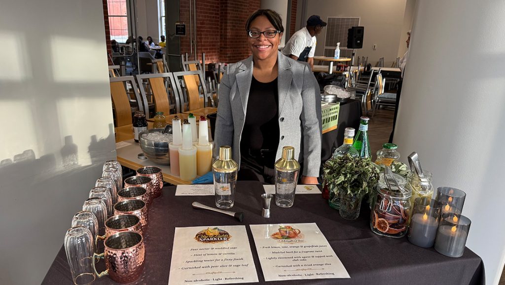 Spartan Dining staff serves mocktails at UNCG.