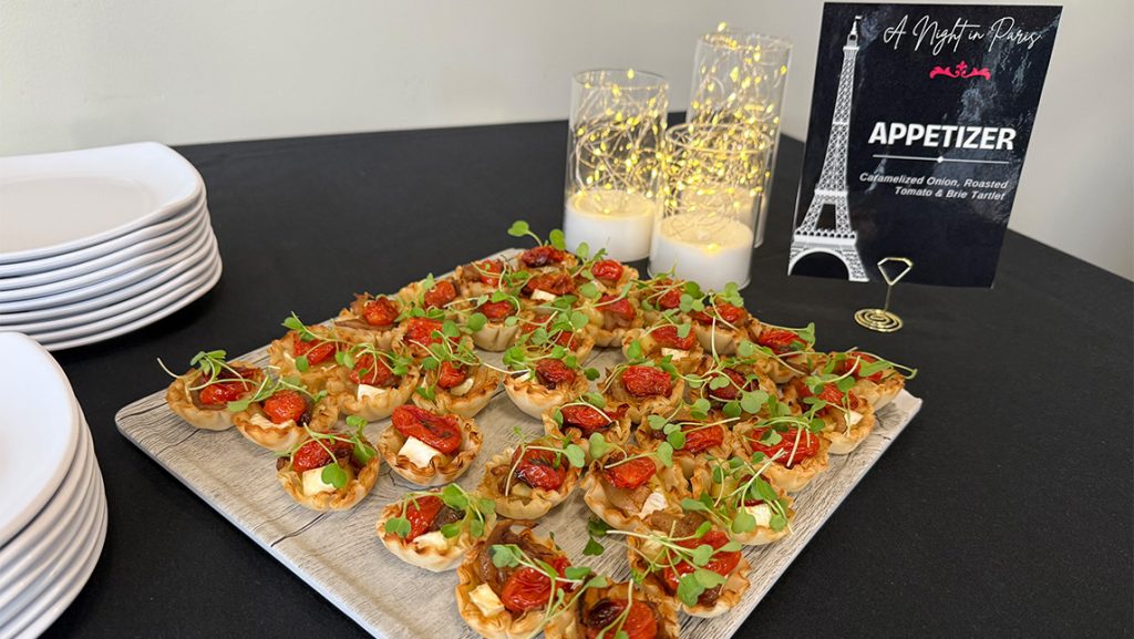 Appetizers served at UNCG's Night in Paris event.