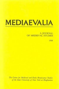 Cover of the journal Mediaevalia, in which this article appears