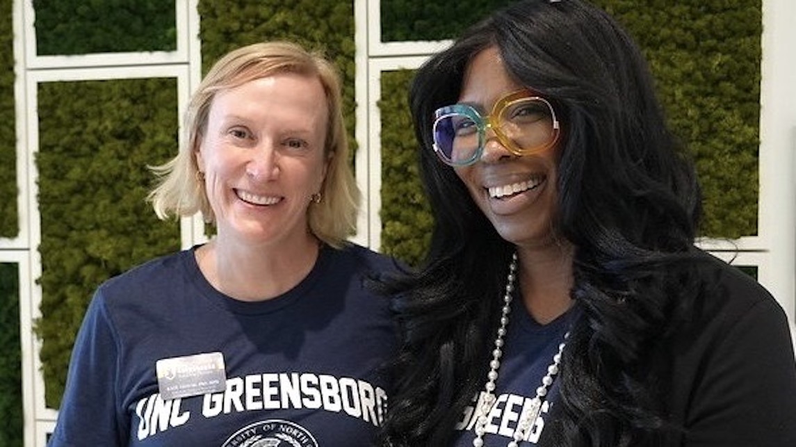 Dr. Koyah Rivera of UNCG SON poses with someone from the SON team.