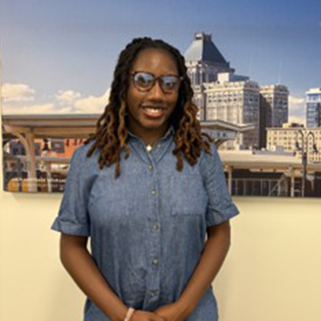 UNCG student in a marketing internship