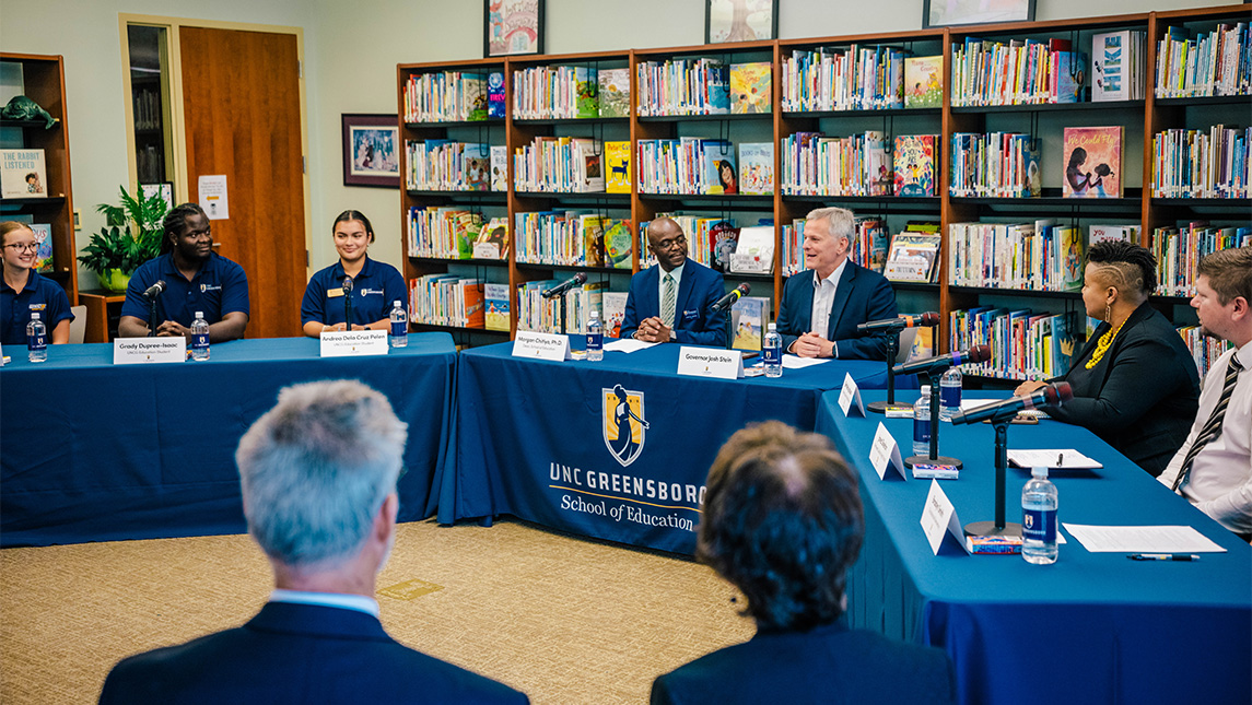 Education Students, Grads from UNCG Talk to Governor About the Power of Education