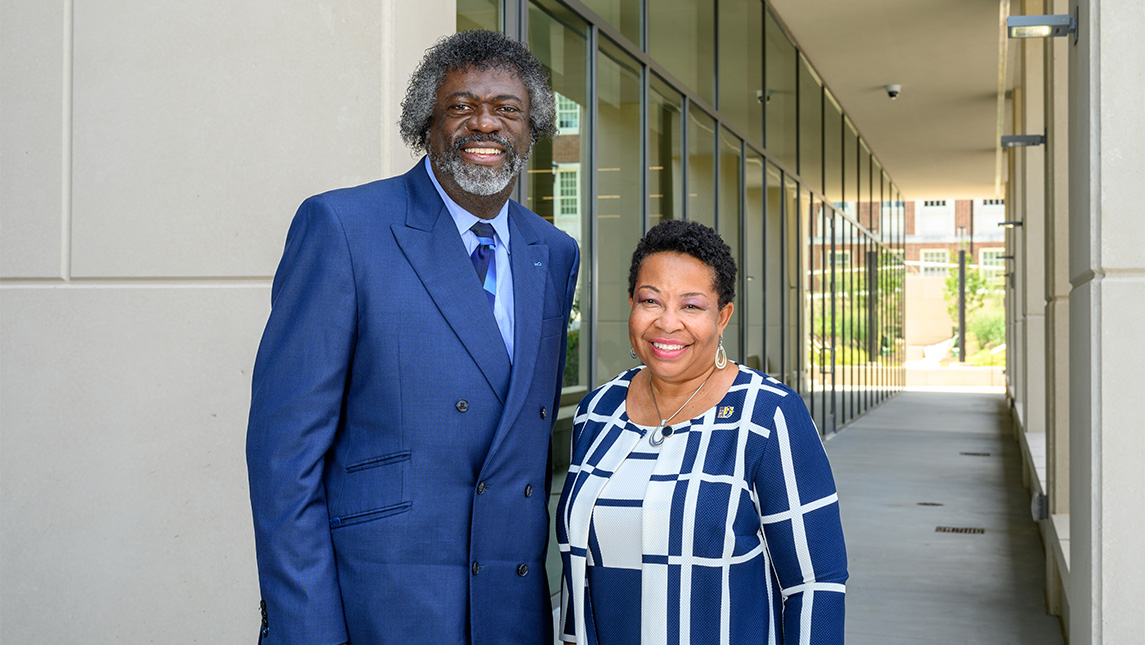 Dr. Ernest Grant and UNCG Dean Debra Barksdale.